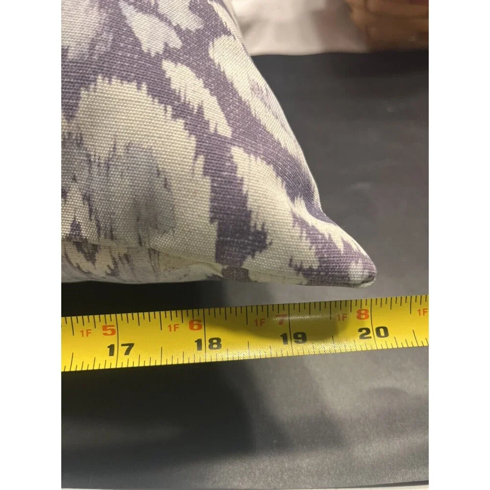 Pottery Barn Purple & White 20” Square Pillow Throw Bed